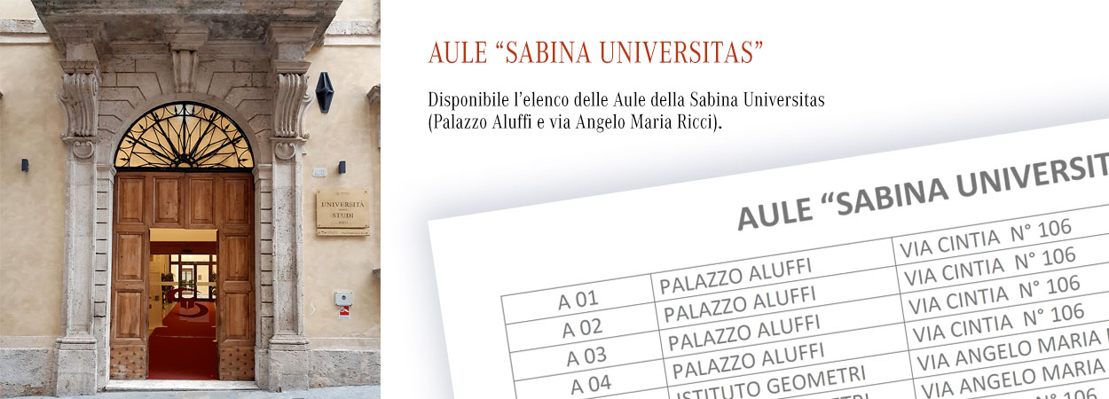 AULE SABINA UNIVERSITAS